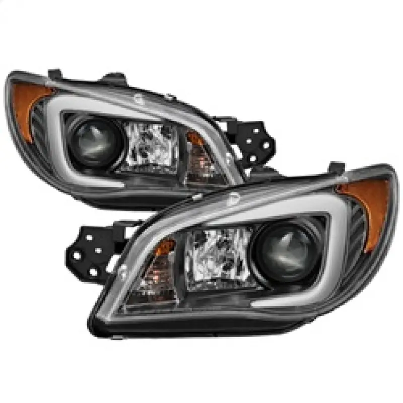 Spyder Subaru WRX 2006 2007 Projector Headlights Halogen Only Black PRO YD SWRX06 LBDRL BK
