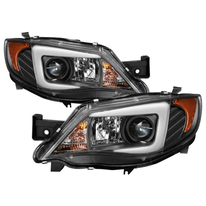 Spyder Subaru WRX 08 09 Projector Headlights HID Model Only Black PRO YD SWRX08 HID LBDRL BK