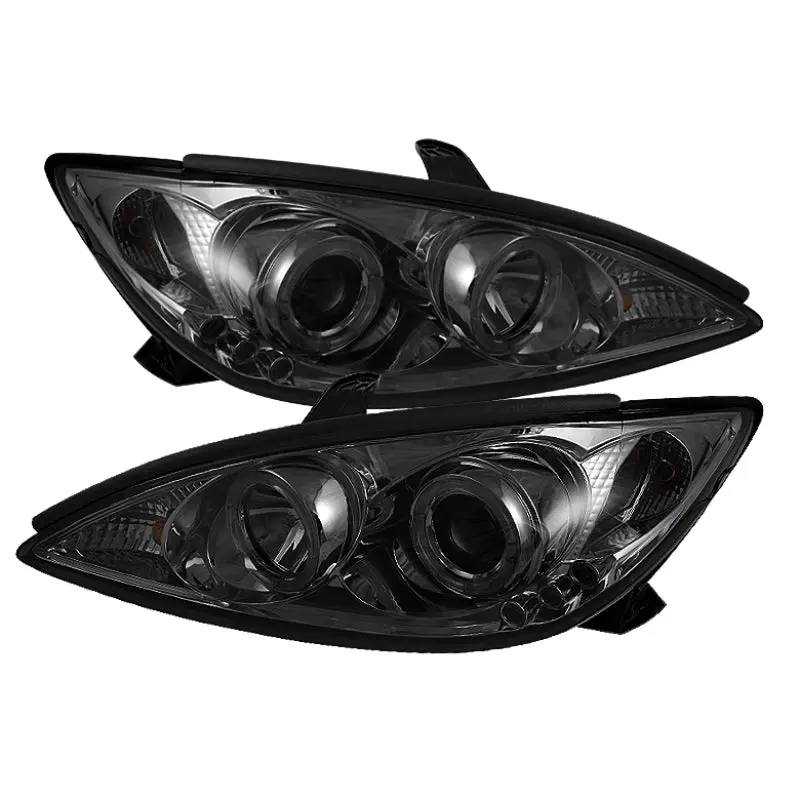 Spyder Toyota Camry 02 06 Projector Headlights LED Halo LED Smoke High H1 Low H1 PRO YD TCAM02 HL SM