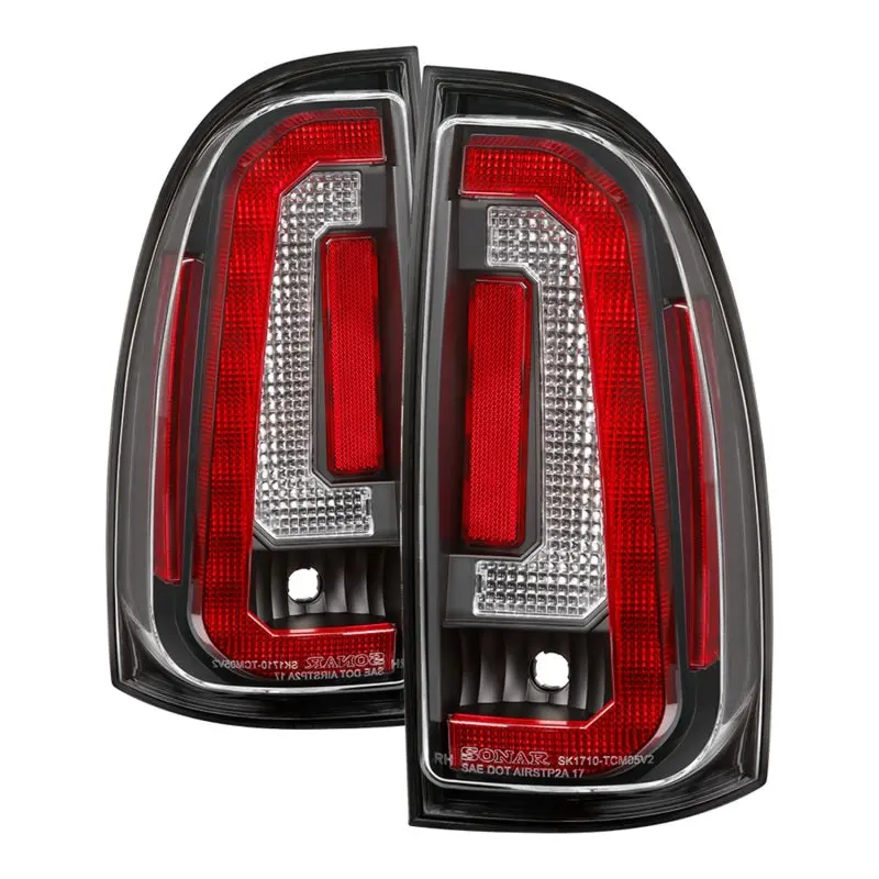 Spyder 05 15 Toyota Tacoma LED Tail Lights (Not Compatible w OEM LEDS) Black ALT YD TT05V2 LB BK