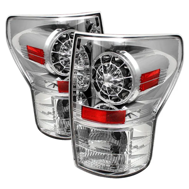 Spyder Toyota Tundra 07 13 LED Tail lights Chrome ALT YD TTU07 LED C
