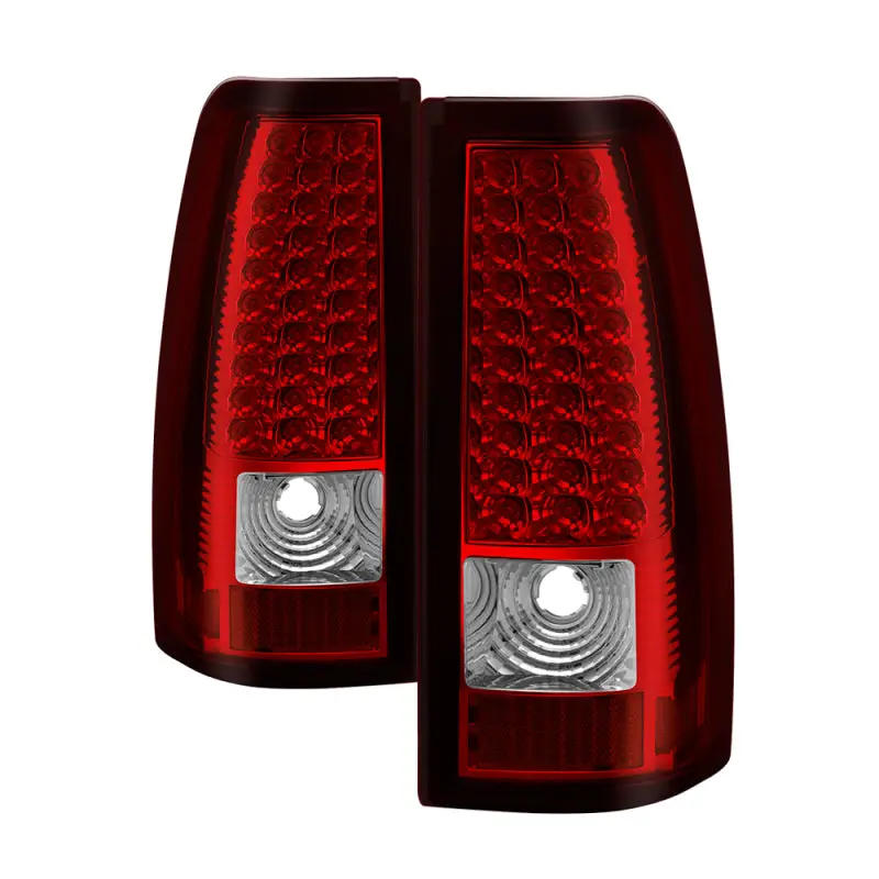Xtune Chevy Silverado 1500 2500 3500 99 02 LED Tail Lights Red Clear ALT ON CS99 LED RC SPYDER