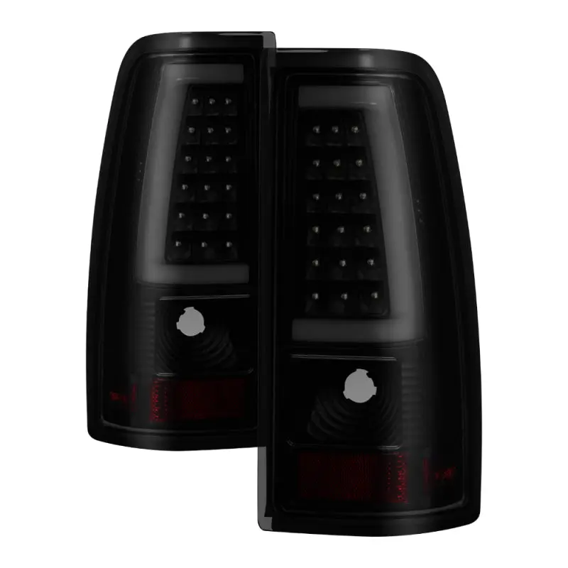xTune Chevy Silverado 1500 2500 3500 99 02 Version 3 Tail Lights Black Smoke ALT ON CS99V3 LBLED BSM SPYDER