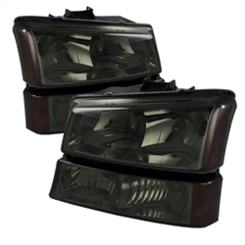 Xtune Chevy Silverado 2500HD 03 06 Crystal Headlights w Amber Lights Smoke HD JH CSIL03 AM SM SET SPYDER