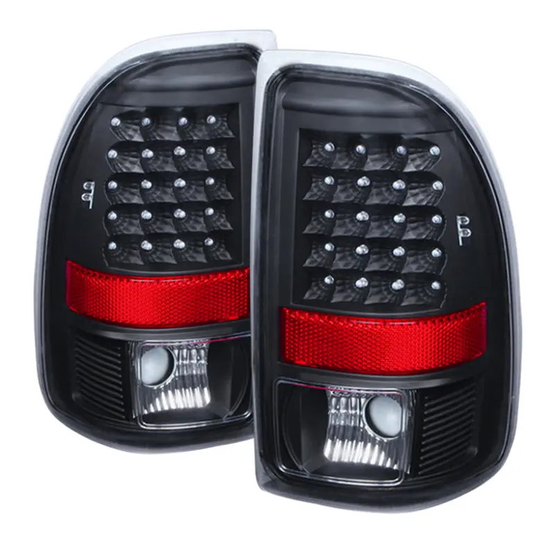 Xtune Dodge Dakota 97 04 LED Tail Lights Black ALT JH DDAK97 LED BK SPYDER
