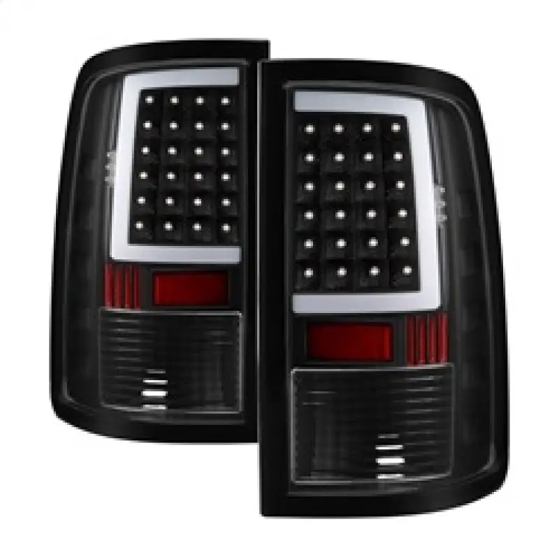 xTune 13 18 Dodge Ram 1500 LED Tail Lights Black (ALT ON DRAM13V2 LBLED BK) SPYDER