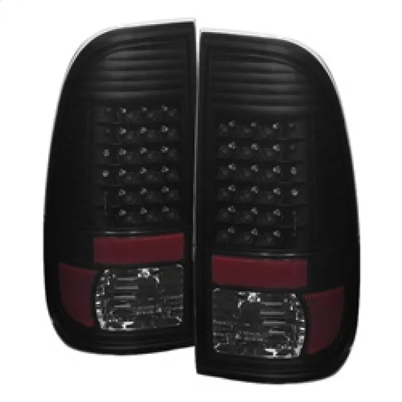 Xtune Ford F250 350 450 550 Super Duty 99 07 LED Tail Lights Black Smoke ALT JH FF15097 LED BKSM SPYDER
