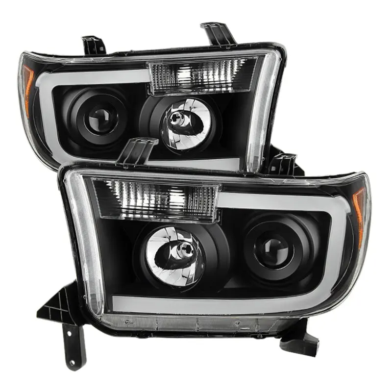 Xtune Toyota Tundra 07 13 LED Light Bar Projector Headlights Black PRO JH TTU07 LED BK SPYDER