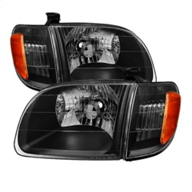 Xtune Toyota Tundra Regular Access Cab 00 04 OEM Style Headlights & Corner Lights HD JH TTUN00 AM BK SPYDER