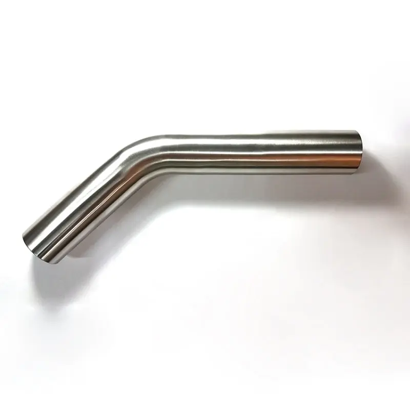 Stainless Bros 2.50in Diameter 1.5D 3.75in CLR 45 Degree Bend 5in leg 8in leg Mandrel Bend