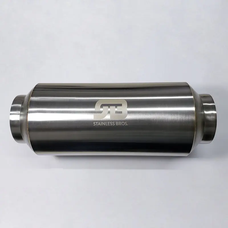 Stainless Bros 3.0in x 12.0in OAL Lightweight Muffler Polished