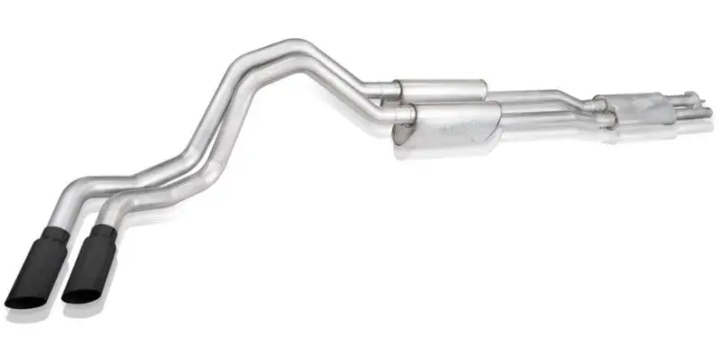 Stainless Works 20 21 Ford F 250 F 350 7.3L 304SS Legend Catback w 4in Matte Black Tips