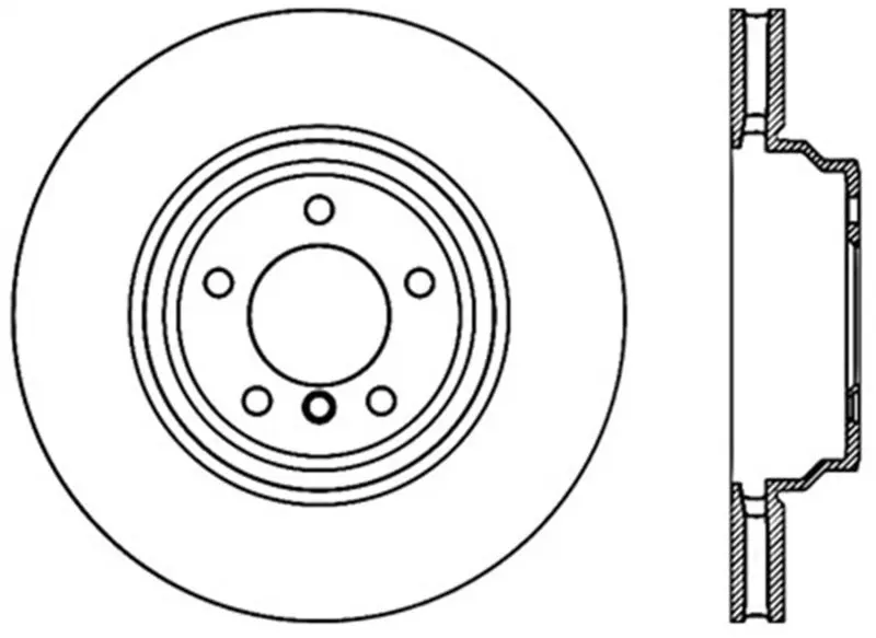 StopTech 07 09 BMW 335 (E90 E92 E93) Slotted & Drilled Left Front Rotor