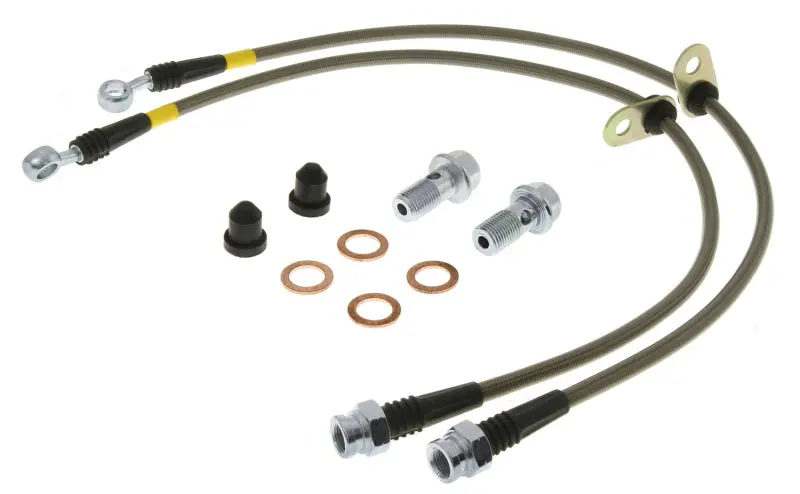 StopTech 00 04 Ferrari F360 04 05 F360 Stradale 96 02 Maranello Front Stainless Steel Brake Line Kit