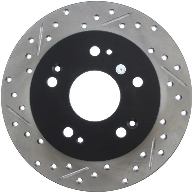 StopTech 06 09 Honda Civic Ex Si Slotted & Drilled Right Rear Rotor