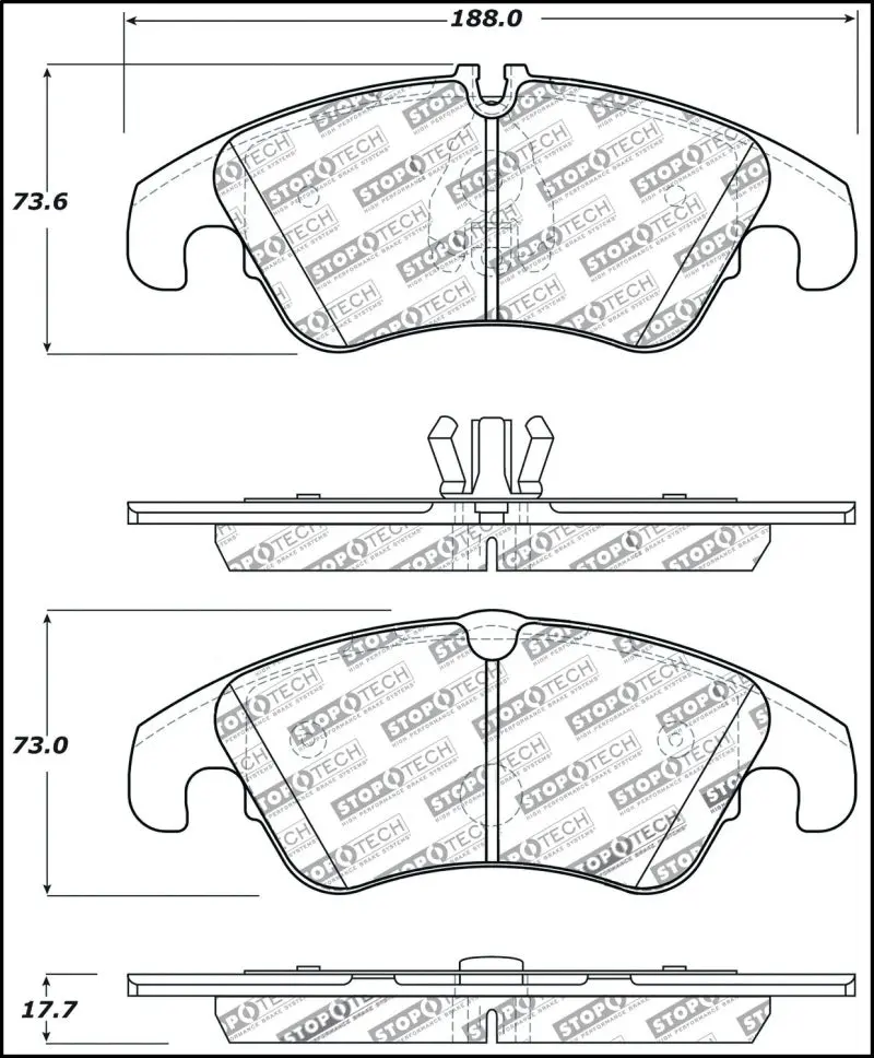 StopTech Performance 08 10 Audi A5 10 S4 09 10 Audi A4 (except Quattro) Front Brake Pads