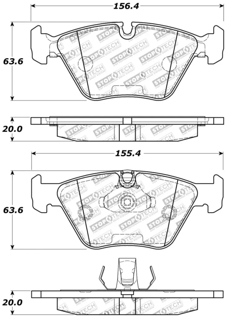 StopTech Performance 04 09 BMW X3 (E38) 06 09 Z4 3.0Si (E86) 00 07 330 Series Front Brake Pads
