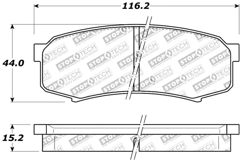 StopTech Performance 96 09 Lexus GX 470 LX 450 LX 470 LX 570 Rear Brake Pads