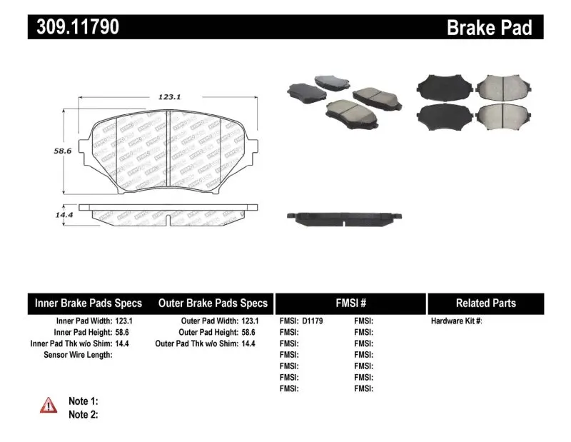 StopTech Performance 06 08 Mazda Miata MX 5 Front Brake Pads