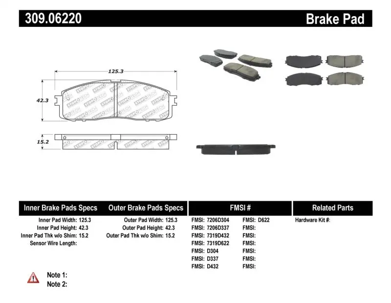 StopTech Performance 87 92 MK3 Supra Rear Brake Pads