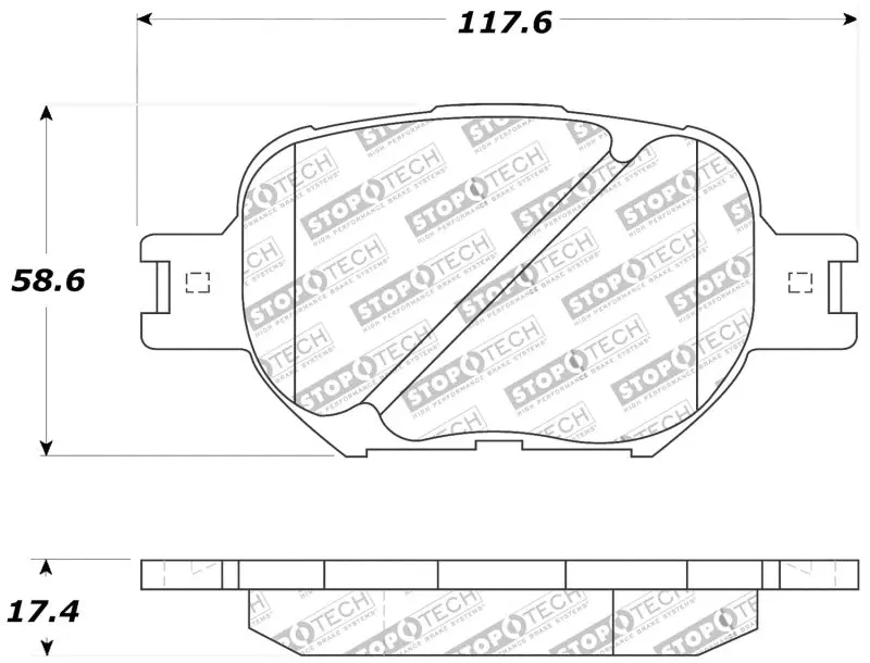 StopTech Performance 05 08 Scion tC 01 05 Celica GT 00 05 Celica GT S Front Brake Pads