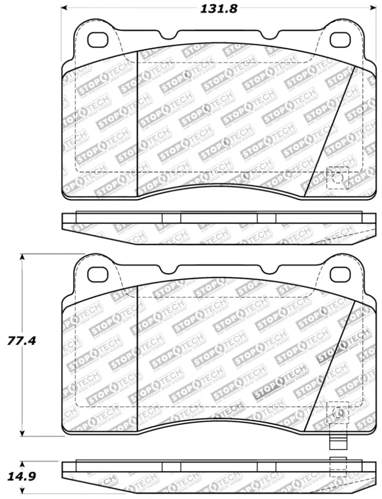 StopTech Performance 04 07 STi 03 06 Evo 08 10 Evo 10+ Camaro Front Brake Pads