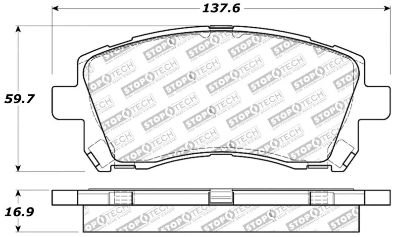 StopTech Performance 02 03 WRX Front Brake Pads