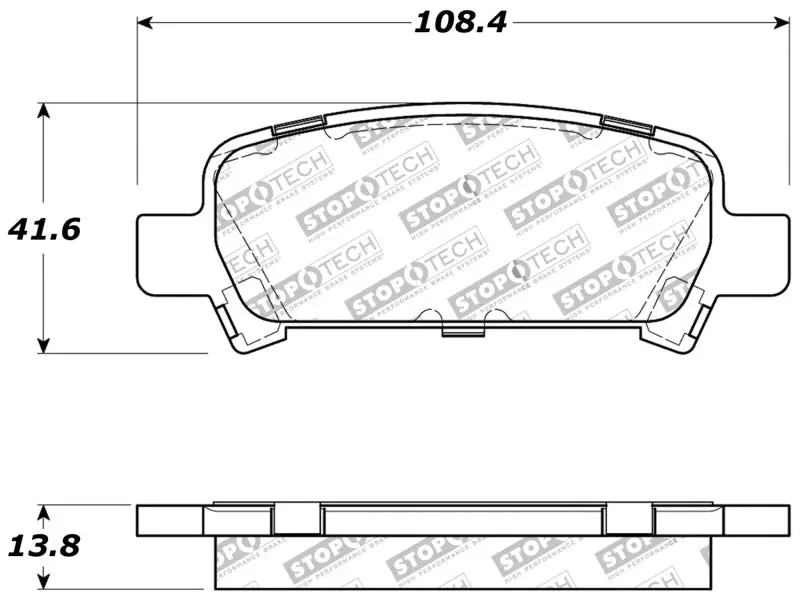 StopTech Performance 02 03 WRX Rear Brake Pads