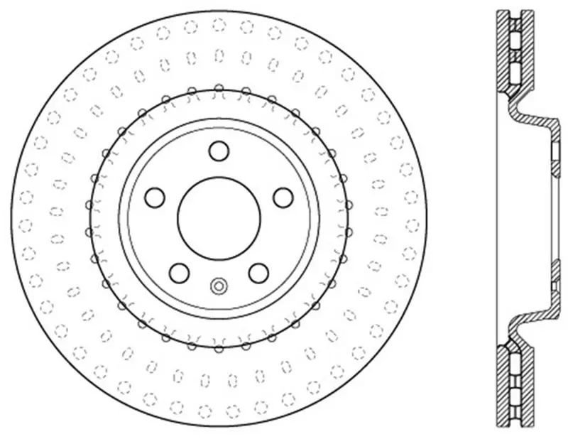 StopTech Power Slot 12 Audi A6 Quattro 11 12 A7 Quattro 7 11 13 S4 Front Left Slotted Rotor