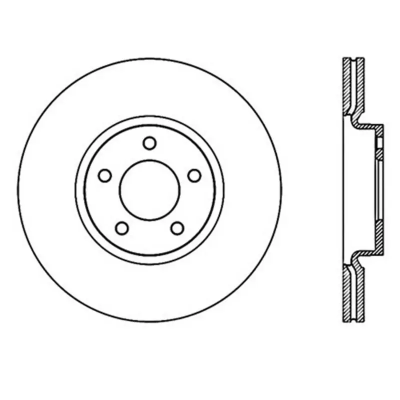 StopTech Power Slot 07 09 Mazdaspeed3 Slotted Right Front Rotor