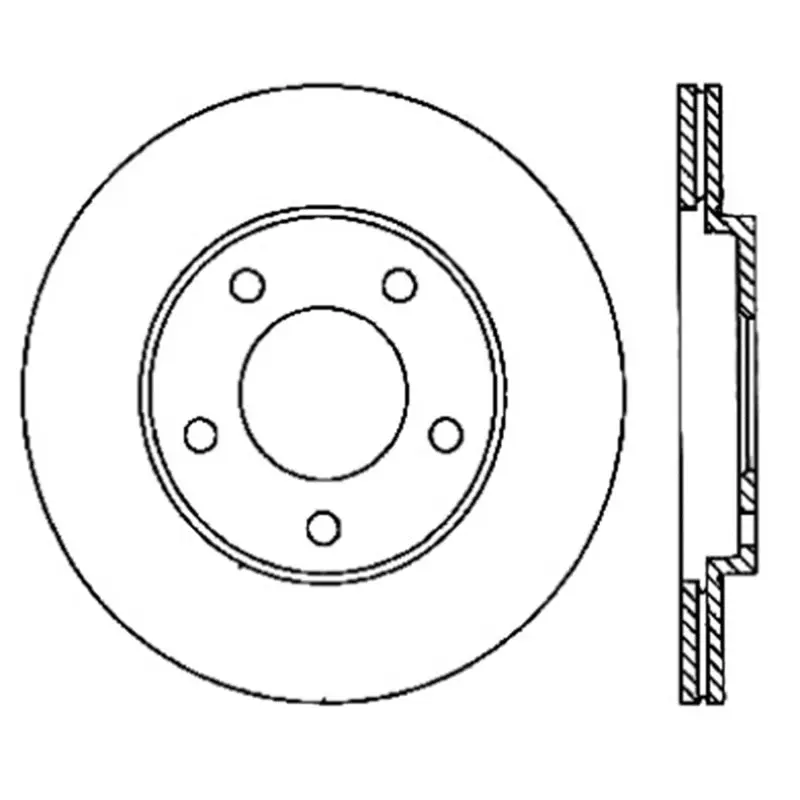 StopTech Power Slot 05 10 Mustang V6 4.0L GT V8 4.6L Rear Right Slotted Rotor