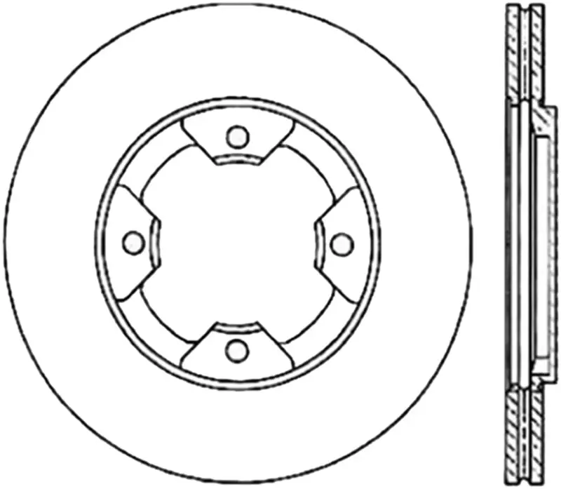 StopTech Power Slot 84 85 Nissan 300ZX Slotted & Drilled Left Front Rotor