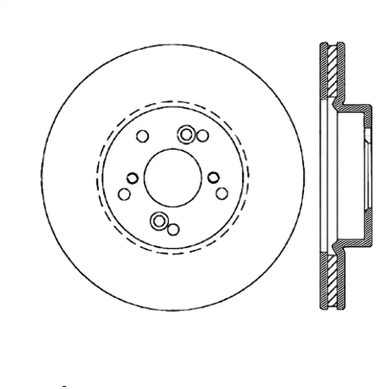 StopTech Power Slot Slotted 99 08 Acura TL (STD Caliper) 01 03 CL 04 09 TSX Front Left Rotor