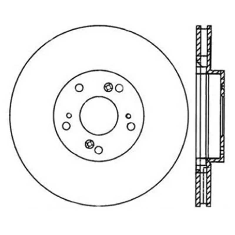 StopTech Power Slot Slotted 06 08 Honda Civic Si Front Left Rotor
