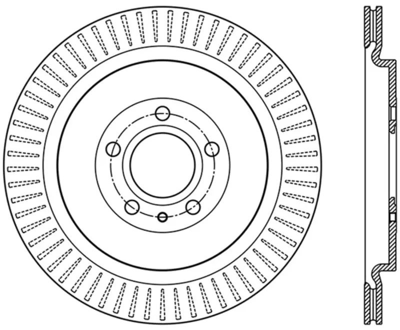 StopTech Premium High Carbon 13 14 Ford Mustang Shelby GT500 Right Rear Disc Slotted Brake Rotor