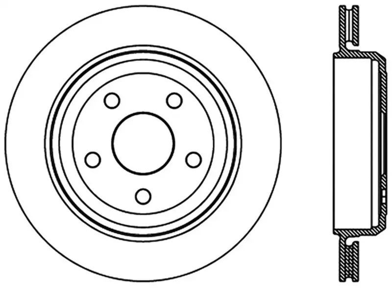 StopTech Slotted Sport Brake Rotor 11 17 Jeep Grand Cherokee (Excludes SRT8)