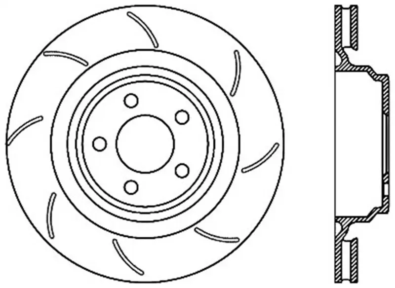 StopTech SportStop 06 09 Chrysler SRT 8 Rear Right Drilled & Slotted Rotor