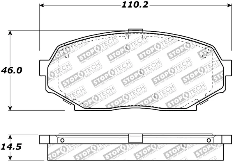StopTech Street Touring 90 93 Mazda Miata Front Brake Pads D525