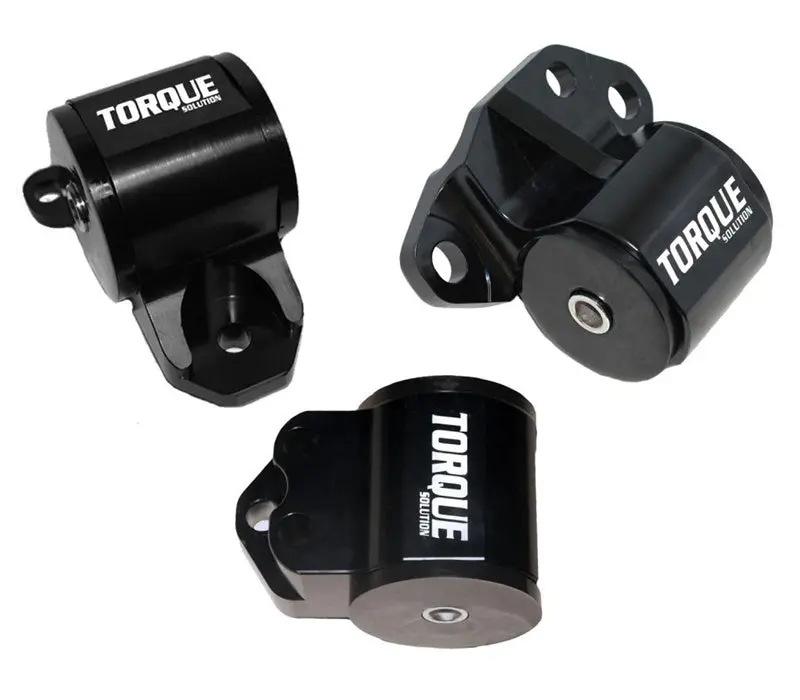 Torque Solution 3pc Billet Engine Mount Kit (3 Bolt): 92 95 Honda Civic 94 01 Integra 93 97 Del Sol