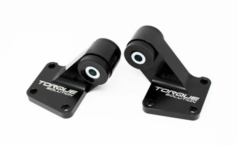 Torque Solution 03 06 Mitsubishi EVO VII IX Billet Rear Differential Mounts Black