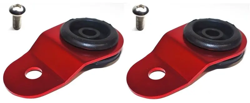 Torque Solution Radiator Mount Combo Inserts (RED) : Mitsubishi Evolution 7 8 9