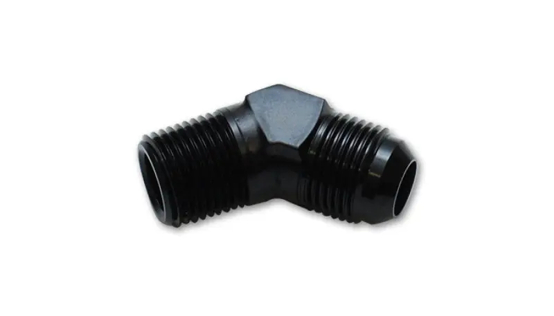 Vibrant 10AN to 1 2in NPT 45 degree elbow adapter fitting