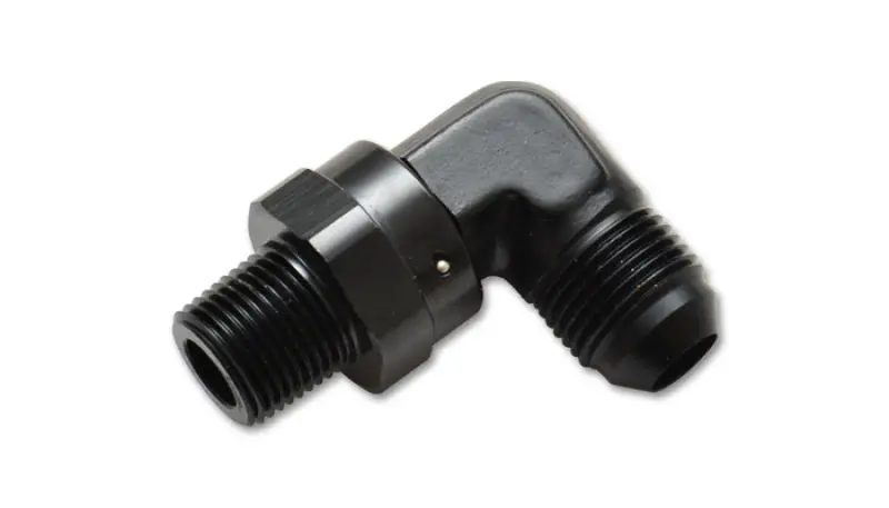 Vibrant 10AN to 3 8in NPT Male Swivel 90 Degree Adapter Fitting