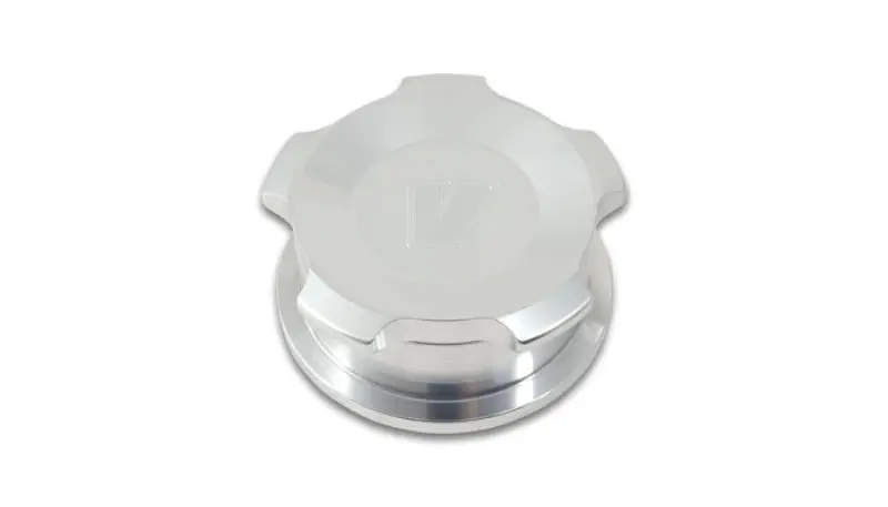 Vibrant 1.5in OD Aluminum Weld Bungs w Polished Aluminum Threaded Cap
