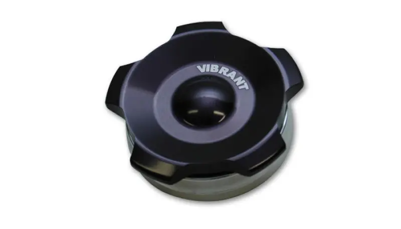 Vibrant 2in OD Aluminum Weld Bungs w Anodized Black Aluminum Threaded Cap (incl. O Ring)