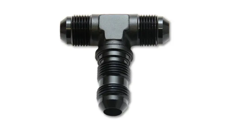 Vibrant 3AN Bulkhead Adapter Tee Fitting Anodized Black Only