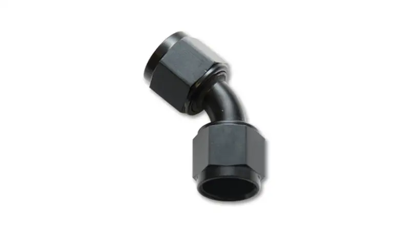Vibrant 4AN X 4AN Female Flare Swivel 45 Deg Fitting ( To ) Anodized Black Only
