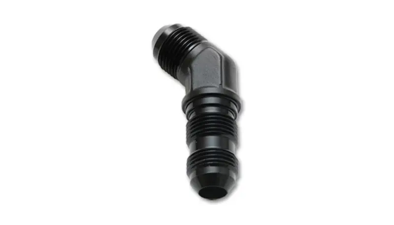 Vibrant 6AN Bulkhead Adapter 45 Degree Elbow Fitting Anodized Black Only