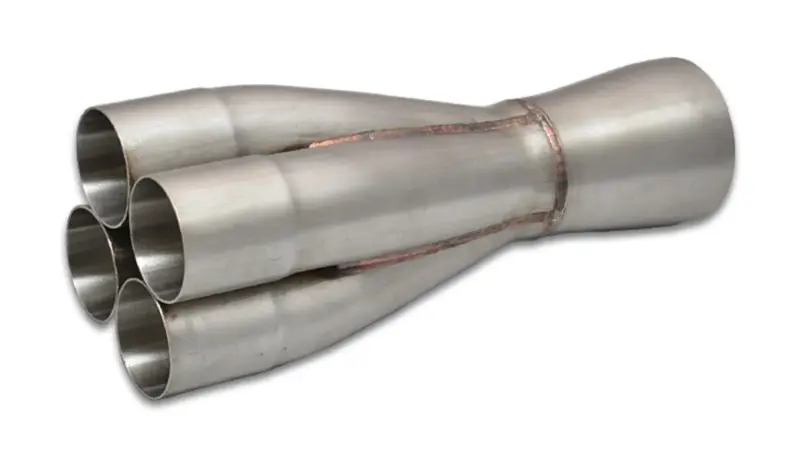 Vibrant 4 1 SS Merge Collectors (1 7 8in Inlet Slipover ID 2 1 2in Merge Outlet OD) Single Unit