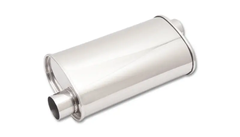 Vibrant StreetPower Oval Muffler 5in x 9in x 15in 2.25in inlet outlet (Offset Offset Same Side)